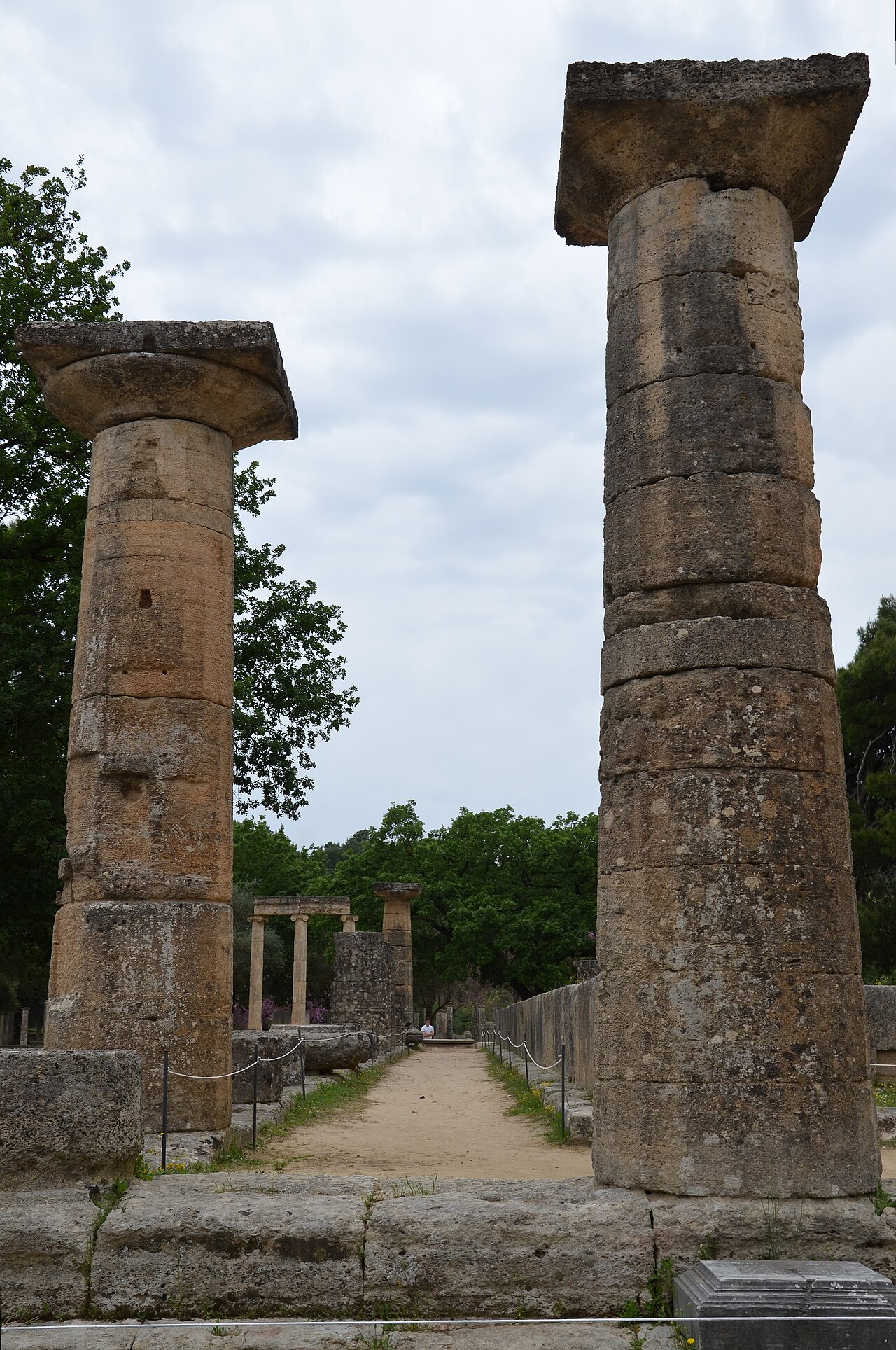 Temple of Hera at Ancient Olympia archaeological site
